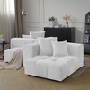 104" Modular Sectional Sofa Cloud Couch with 2 Ottoman,Linen Deep Seat Convertible Sofa for Living Room, Bedroom and Apartment - 2 of 4