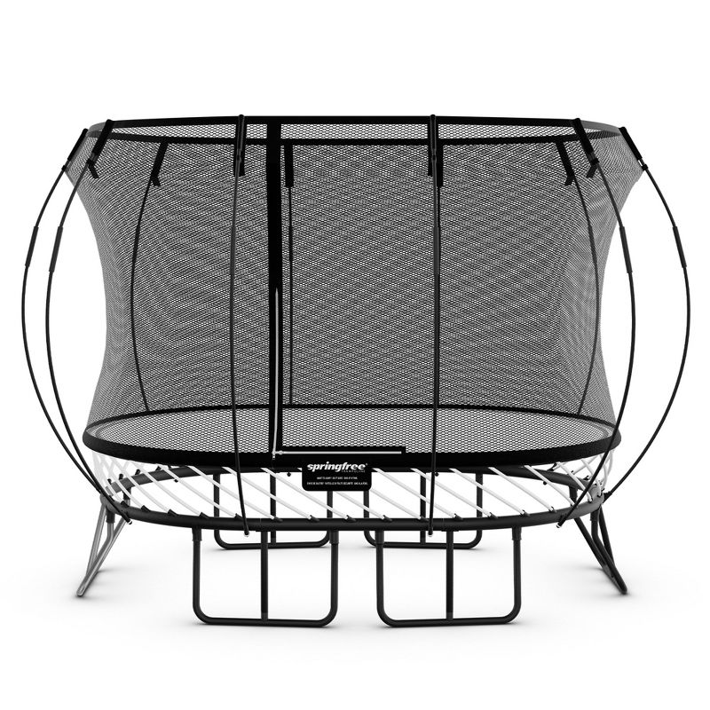 Springfree Trampoline Kids Trampoline with Safety Enclosure Net and SoftEdge Jump Bounce Mat for Outdoor Backyard Bouncing, 1 of 8