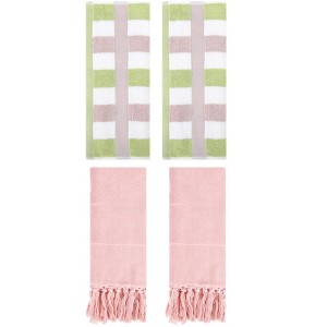 REGALWOVEN 4 Pcs Cotton Bathroom Hand Towels for Home Decoration - 1 of 4