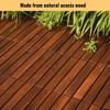 Gulches 30 PCS Interlocking Deck Tiles, 12"x12" Square Striped Pattern Acacia Hardwood Outdoor Flooring for Patio Balcony Pool Side - 3 of 4