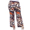 Women's Plus Size Printed Palazzo Pants - White Mark - 4 of 4