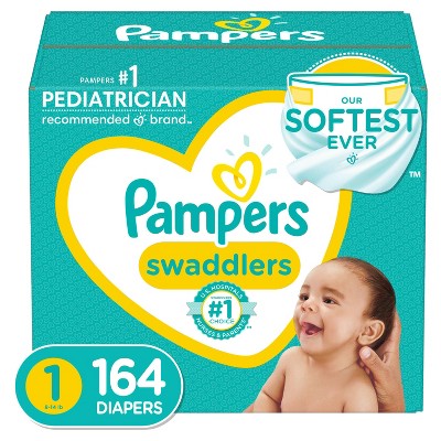 Image of Pampers Swaddlers Diapers Enormous Pack - Size 1 - 164ct