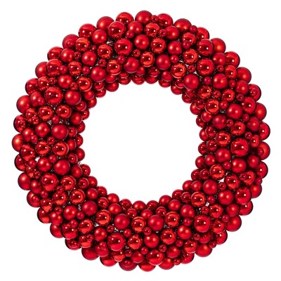 Vickerman Shiny and Matte Ball Wreath