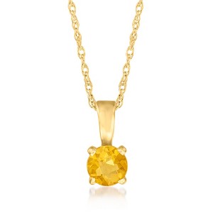 Pure Collection by Ross-Simons 0.21 Carat Citrine Pendant Necklace in 14kt Yellow Gold - 1 of 4