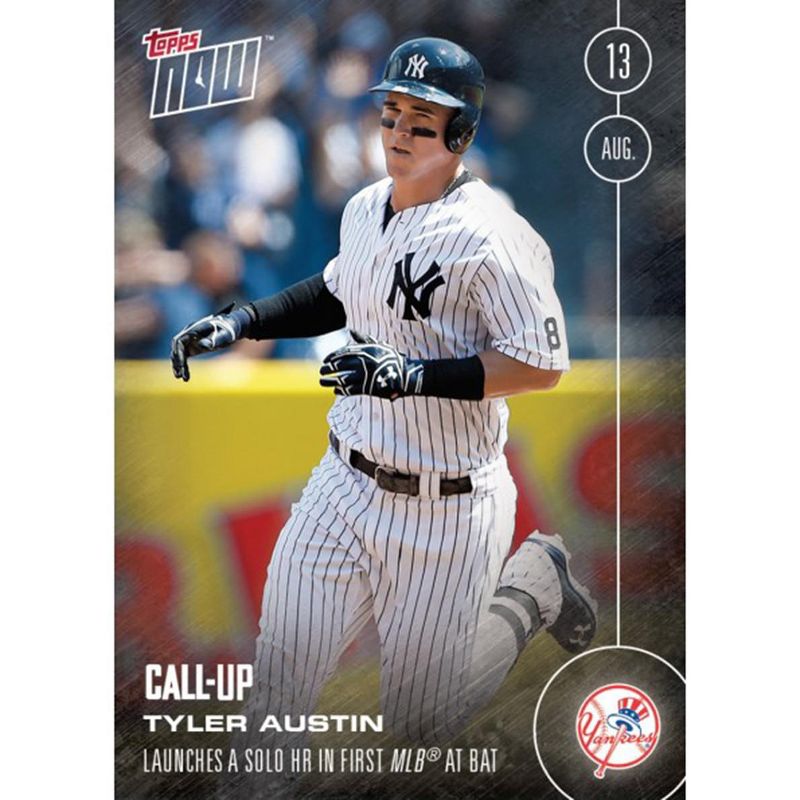 Topps MLB Topps NOW Card 436 NY Yankees Tyler Austin Call-Up Trading Card, 1 of 3
