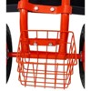 INFURNIC Kick Scooters Rolling Garden Cart with Swivel Seat and Storage Tray for Easy Gardening, Red, 42.5"*17.7"*22.4" - 3 of 4