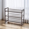 Shoe Rack Storage, Metal Shoe Organizer Stand for Garage, Entryway, Set of 2 3-Tier Stackable Shoe Rack Shelf, with Adjustable Flat or Angled Shelves - 3 of 4