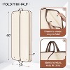 60" Foldable Beige Garment Bag, Long Hanging Cover for Women’s Dresses, Suits & Coats - 2 of 4