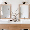 Wood Framed Wall Mirror with Beaded Edge Decorative Bathroom Vanity Mirror Farmhouse Rectangular Hanging Mirror Horizontal or Vertical-The Pop Home - 3 of 4