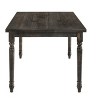 Vynxaria Claudia II Weathered Gray Dining Table – Timeless Wooden Top, Turned Legs for Modern & Traditional Spaces - 3 of 4