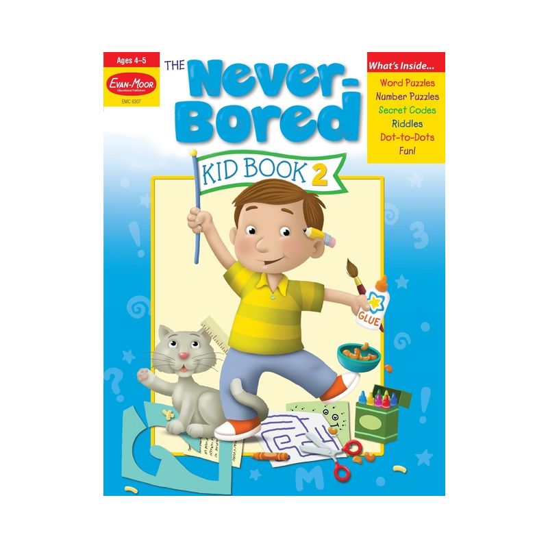 The Never-Bored Kid Book 2, Age 4 - 5 Workbook - by  Evan-Moor Educational Publishers (Paperback), 1 of 2