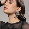 SOHI Women's Emerald Green Nectar Stone Drop Earrings - 3 of 4