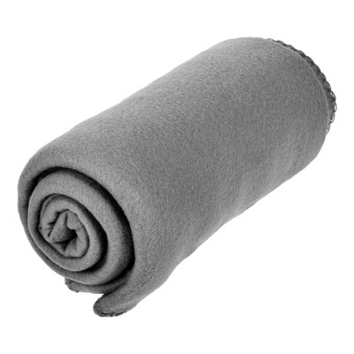 Gray Twin Fleece Throw Blanket for Pets and Baby