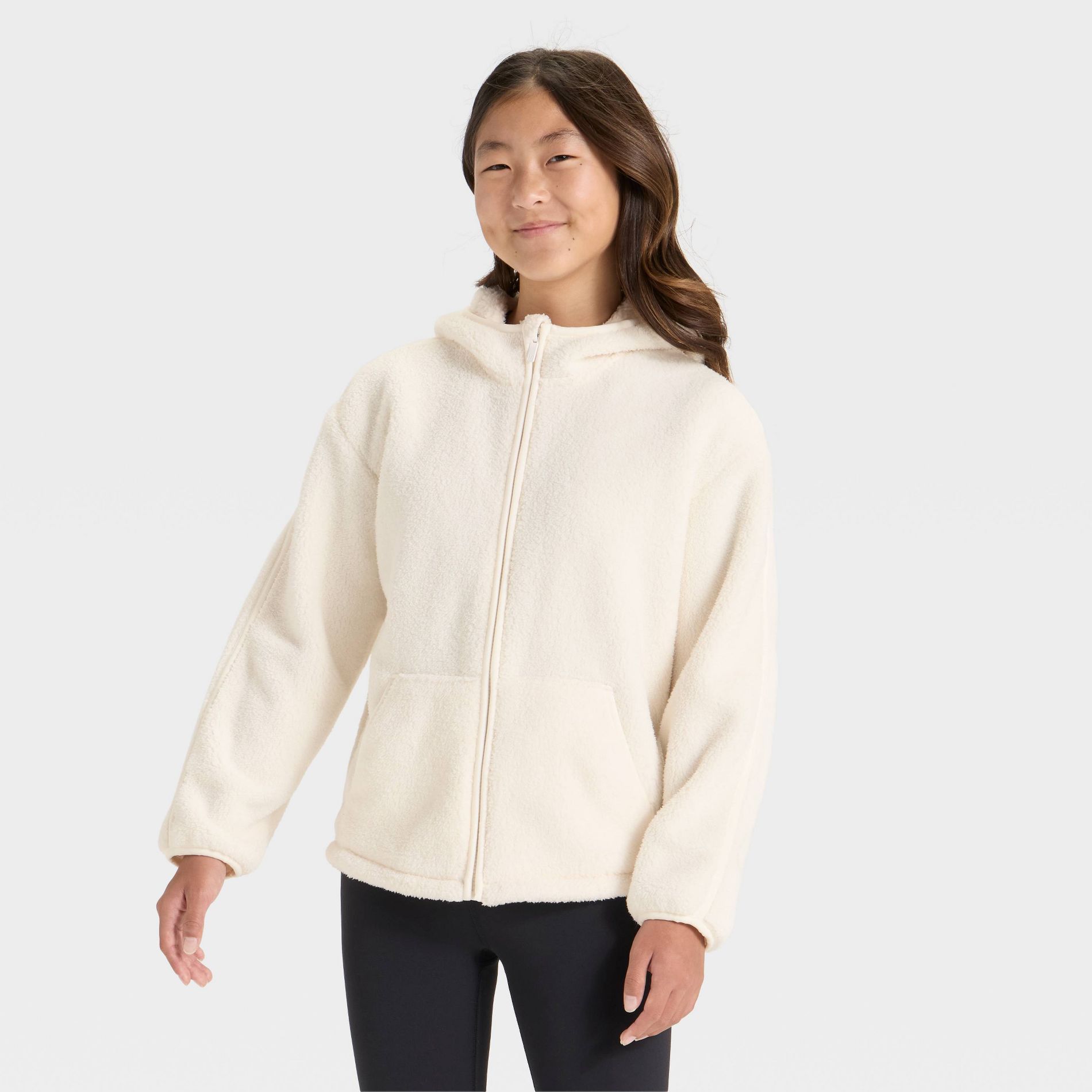 Girls' High Pile Full Zip Jacket - All In Motion™