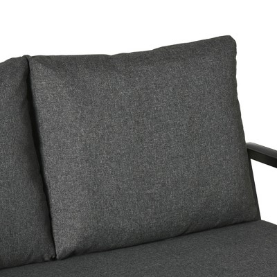 Rustic 4-Piece Outdoor Lounge Set with Cushioned Loveseat and Chairs