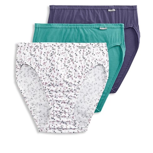 Jockey Womens Elance French Cut 3 Pack Underwear French Cuts 100% Cotton 6  Jewel Teal/budding Blooms/midnight Iris : Target