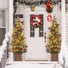 4.5ft Snow Flocked Pre-Lit Christmas Tree with 108 Lights, Timer and Potted Base, Easy Setup - 2 of 4