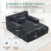Lyngins Chenille Bean Bag Sofas for Kids and Adults,Comfy Lazy Sofa Chairs with 3 Pillows and Armrests for Living Room - 3 of 4