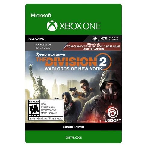Sterkte Kabelbaan onderwerpen Tom Clancy's The Division 2: Warlords Of New York Edition - Xbox One  (digital) : Target