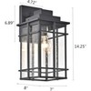 Chloe Lighting Kenneth Transitional 1 Light Textured Black Outdoor Wall Sconce 14" Height - 2 of 4