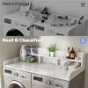 SEVOBAL Utility Storage Shelves Washer Dryer Countertop with Double Layer Storage, Laundry Room Organizer with Non-Slip Pads, White, 54"*27.5"*12" - 4 of 4