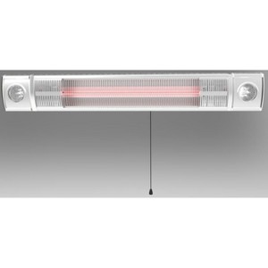 Silver Portable Infrared Patio Heater with Rmote Control, 24 Timer, Adjustable Temperature,3 Heating Levels for Patio, Restaurant, Backyard - 1 of 1
