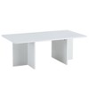 VYNXARIA Modern White MDF Coffee Table with Industrial Style Design - 4 of 4