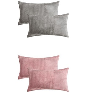 REGALWOVEN 4 Pcs Modern Strip Decorative Throw Pillow Covers for Couch Bed Living Room - 1 of 4
