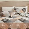 Inhand Microfiber Print Quilt Bedding Set, Flower print Soft Lightweight Coverlet For All Season - 4 of 4