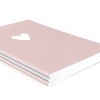Sugar Paper Essentials 3pk Ruled Notebooks 8.5"x6" Pink Rose Heart Pinstripe - 3 of 4