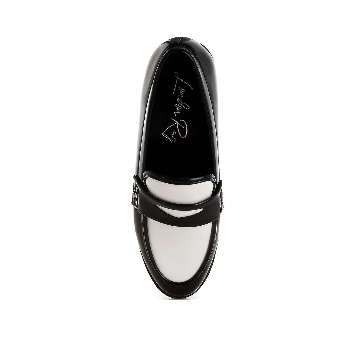 Женские туфли London Rag Womens BUGLE Duo Tone Penny Loafers 5 — фото 4