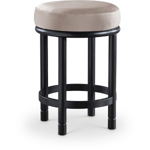 Meridian Furniture,Monette Taupe Velvet Counter Stool - 1 of 4