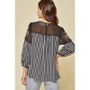 Women's Floral Embroidered & Striped Top - ANDREE BY UNIT - image 4 of 4