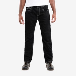 CULTURA Men's Saddle Stitch Relaxed Slim Fit Jeans - 1 of 4