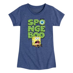 Girls' - SpongeBob SquarePants - Scardey Pants Fitted Short Sleeve Graphic T-Shirt - 1 of 4