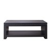 Bella Depot 47" Coffee Table with Open Storage Shelf, Wood Coffee Table with Beaded Trim - 3 of 4
