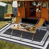 Outdoor Rug Waterproof Reversible Outdoor Plastic Straw Rugs RV Mat Modern Border Indoor Outdoor Carpet for Patio Camping Balcony Deck Backyard Porch - 2 of 4