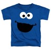 Sesame Street Cookie Monster Face Kids T Shirt For Toddlers, Royal Blue - 2 of 4