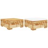 VidaXL 2 Piece Patio Lounge Set with Cushions Poly Rattan Gray - 2 of 4