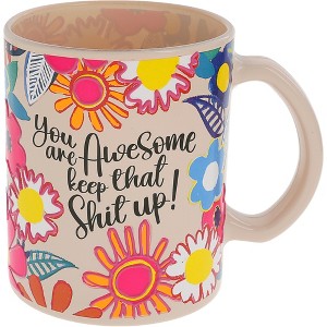 Pavilion Gift Company - You Are Awesome - 18 oz Glass Mug - Drinkware - 1 of 4