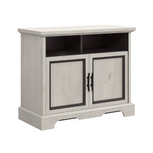 Sauder Carolina Grove TV Stand for TVs up to 39" Winter Oak: Adjustable Shelving, Enclosed Back, Metal Hardware - 1 of 4