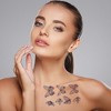 Unique Bargains Realistic Colorful Temporary Tatto Pink Green 10 Pcs - 2 of 4