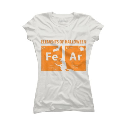 Junior's Design By Humans Elements Of Halloween Tee (FeAr) Periodically By Luckyst T-Shirt