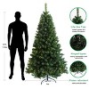 TopComfy Christmas Tree Stand 6ft Artificial Pre-Lit Tree with Foldable Metal Stand, Green, 37.4"*9.84"*11.02" - 3 of 4