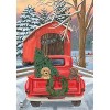 Briarwood Lane Winter Puppy Pickup House Flag Christmas Plaid 28" - 3 of 4