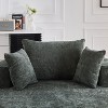 NicBex Couches for Living Room 55''L Chenille Single Swivel Sofa Chair Fluffy Modern Sleeper 360 Degree Swivel Chair with 3 Throw Pillows - 3 of 4