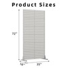 PexFix 72" x 35" Louvered Design Metal Privacy Screen Freestanding Outdoor Divider Panel for Patio Deck Balcony Heavy Duty Base Weatherproof Gray - 4 of 4