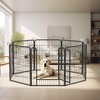 Heavy Duty Metal Playpen with door,31.7"H Dog Fence Pet Exercise Pen for Outdoor - 2 of 4