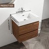 ChicFurnit Bathroom Vanities Modern Vanity with Sleek Design and Ample Storage for Bathroom Spaces, Brown,23.6”*18.13”*24.4" - 2 of 4