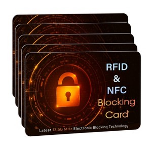 Narwey 5 Pack RFID Blocking Card, Protector for Entire Wallet, Purse, and  Debit Credit Cards